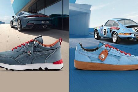 Links der Heritage-Sneaker, recht das Retro-Modell. Foto: Porsche