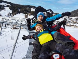 Der Alpine Coaster „Drachenflitzer“ saust auch im Winter