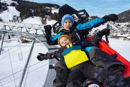 Der Alpine Coaster „Drachenflitzer“ saust auch im Winter