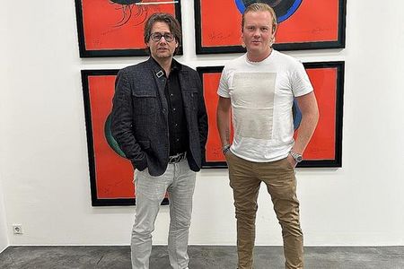 Künstler Leon Löwentraut und Galerist Dirk Geuer