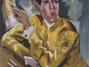 Jockey mit Zigarette von Max Pechstein Jockey mit Zigarette von Max Pechstein