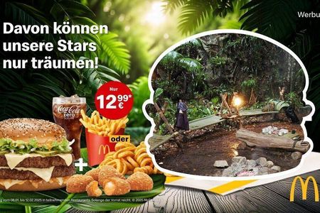 McDonald's ist wieder dabei und versorgt die ausgeschiedenen Kandidaten mit Big Macs