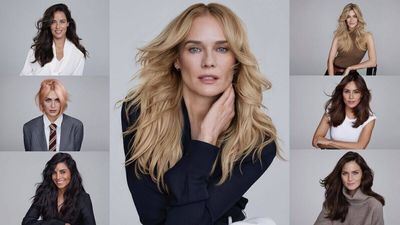 Ana Ivanović, Alli Neumann, Collien Ulmen-Fernandes. Mitte: Diane Kruger