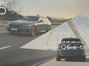 BMW i5 vs Audi Q6 e-tron: ähnliches Produkt, komplett unterschiedliche Werbewirkung BMW i5 vs Audi Q6 e-tron: ähnliches Produkt, komplett unterschiedliche Werbewirkung