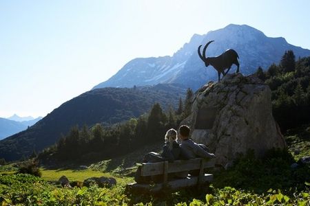 Der 125 Kilometer lange Lechweg führt von Österreich nach Deutschland und hat seinen Anfang – wie der Wildfluss seinen Ursprung – am Vorarlberger Formarinsee nahe des berühmten Steinbock-Denkmals