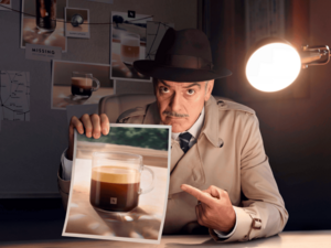 George Clooney ist den Nespresso-Kaffeekapseln auf der Spur George Clooney ist den Nespresso-Kaffeekapseln auf der Spur