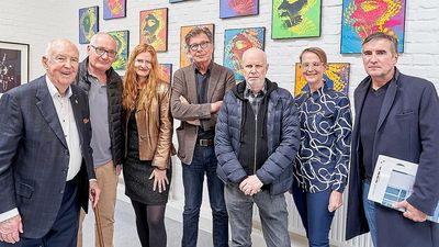  Karlernst Braun,  Stephan Oehmen, Sandra Abend, Michael Dannenmann, Hartmut Neumann, Sylvia Braun und Mischa Kuball