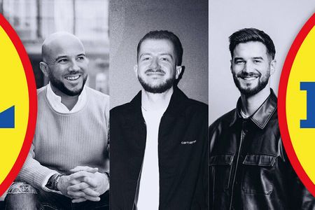 Dennis Falk, Nicolas Klose und Dario Ciraulo (v.l.) sind die drei Neuen bei Lidl, die den Discounter noch näher an die Zielgruppe bringen sollen