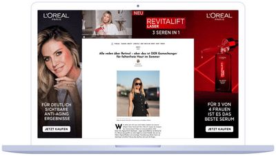High-Impact-Ad im Einsatz: L’Oréal Paris steigert Aufmerksamkeit im Beauty-Umfeld