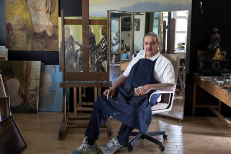 Rashid Al Khalifa im Atelier
