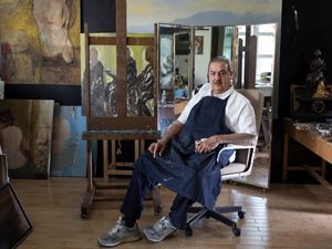 Rashid Al Khalifa im Atelier Rashid Al Khalifa im Atelier