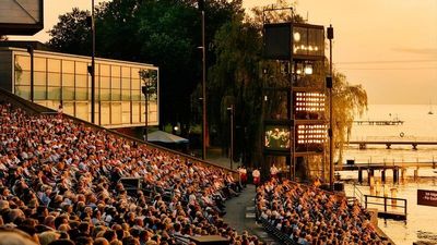 Sonnenuntergang bei den Bregenzer Festspielen: