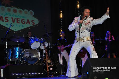 RIO THE VOICE OF ELVIS on stage LAS VEGAS 