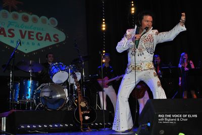 RIO THE VOICE OF ELVIS on stage LAS VEGAS 