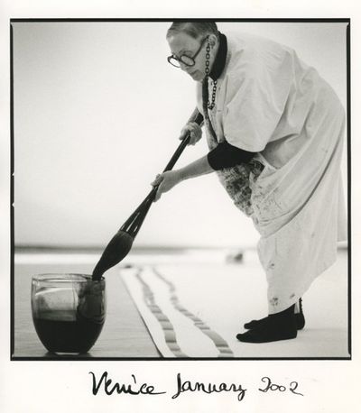 Huguette Caland with large brush