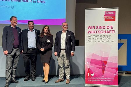 v.l.n.r.: Marco van der Meer, David Zülow, Kathrin de Blois und Bernhard Borchert