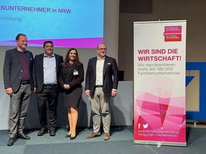 v.l.n.r.: Marco van der Meer, David Zülow, Kathrin de Blois und Bernhard Borchert