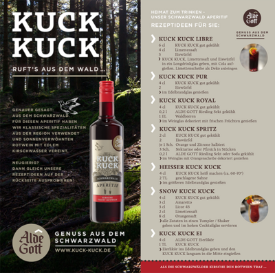 „KUCK KUCK“ nennt sich der Aperitif 