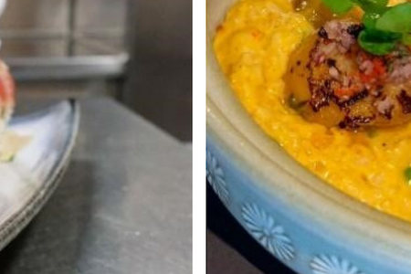 Acevichado-Rolle und Cazuela de Arroz Nikkei
