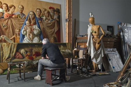 Michael Triegel bei der Arbeit