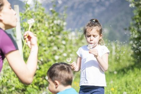 Auf spielerische Weise können Kids im Familienurlaub in Schenna den behutsamen Umgang mit der Südtiroler Natur erleben – abseits der digitalen Welt
