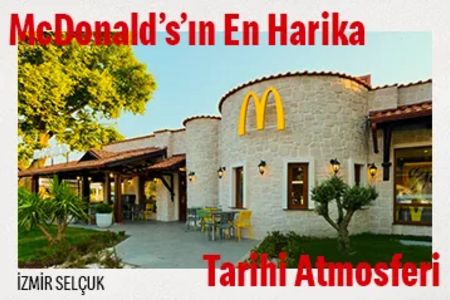 Inspiriert von der historischen Textur von Ephesus in Seljuk, McDonald’s Restaurant