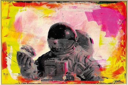 Pop Art von Carsten Breuer Burger on Moon