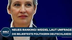 Während Deutschland den Bach runtergeht ist Alice Weidel mittlerweile Deutschlands beliebteste Politikerin. Während Deutschland den Bach runtergeht ist Alice Weidel mittlerweile Deutschlands beliebteste Politikerin.