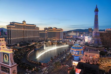 Blick auf den Strip und das Ceasars Palace 