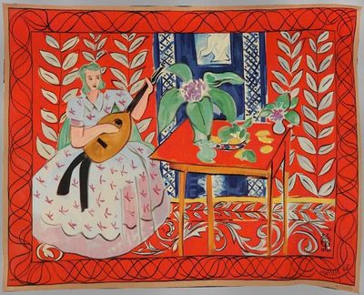 Henri Matisse, La Femme au Luth, Ausführung 1949, Mobilier national, Paris