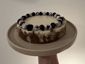 Pannacotta-Tarte zu Weihnachten als Dessert Pannacotta-Tarte zu Weihnachten als Dessert