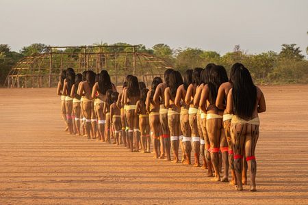 Iano Mac Yawalapiti, Szene vom Kwarup-Fest, Dorf der Yawalapiti, Indigenes Xingu-Gebiet (Brasilien)