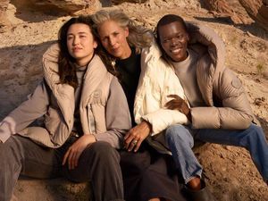 Die drei Canada-Goose-Musen v.l.n.r.: Kimberly Newell, Sophie Darlington und Sheila Atim Die drei Canada-Goose-Musen v.l.n.r.: Kimberly Newell, Sophie Darlington und Sheila Atim
