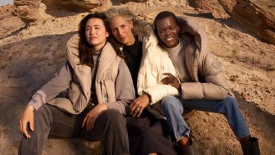 Die drei Canada-Goose-Musen v.l.n.r.: Kimberly Newell, Sophie Darlington und Sheila Atim