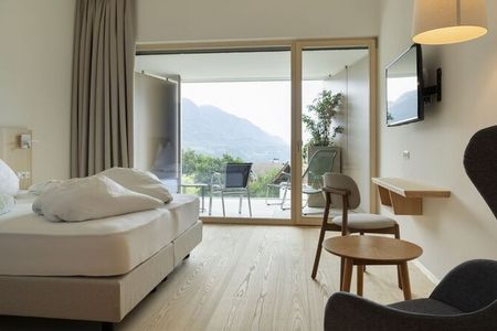Die Aria Suite mit zwei Etagen im Südtiroler Hotel Laurin ist groß genug für bis zu vier Personen
