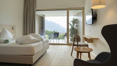 Die Aria Suite mit zwei Etagen im Südtiroler Hotel Laurin ist groß genug für bis zu vier Personen