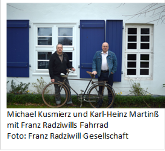 Fahrradtour auf Franz Radziwills Spuren am 16. August