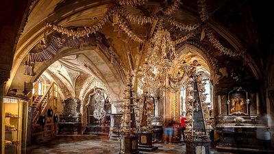 Das Beinhaus Sedlec, auch bekannt als „Kirche der Knochen“