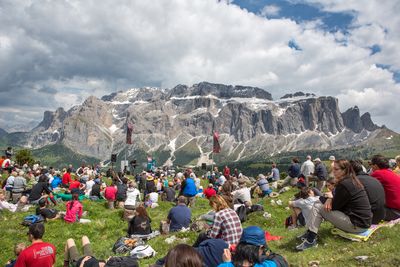 Konzert des Südtirol Jazzfestival Alto Adige bei der Comici Hütte in Wolkenstein