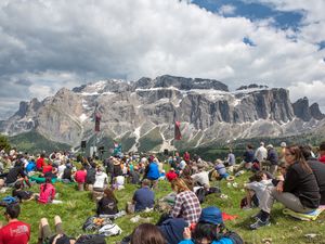 Konzert des Südtirol Jazzfestival Alto Adige bei der Comici Hütte in Wolkenstein Konzert des Südtirol Jazzfestival Alto Adige bei der Comici Hütte in Wolkenstein