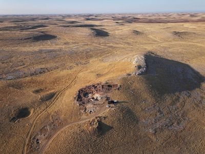 Luftbild von Karahantepe (Provinz Şanlıurfa, Türkiye)