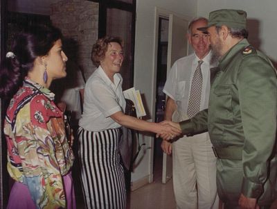 Kuba, 1993: Besuch von Irene und Peter Ludwig bei Staatspräsident Fidel Castro in Havanna