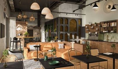 Das hochwertige Interior-Design des neuen Bob W spiegelt das kulturelle Erbe von Stuttgart-Bad Cannstatt wider