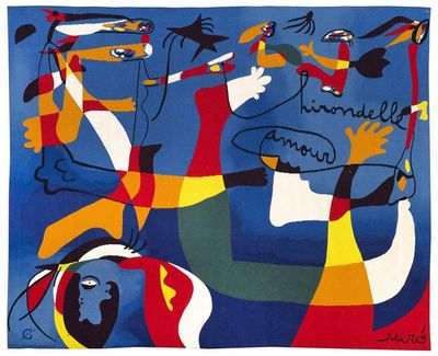 Joan Miró, Hirondelle Amour, 1979 (nach einem Gemälde von 1934), Mobilier national, Paris