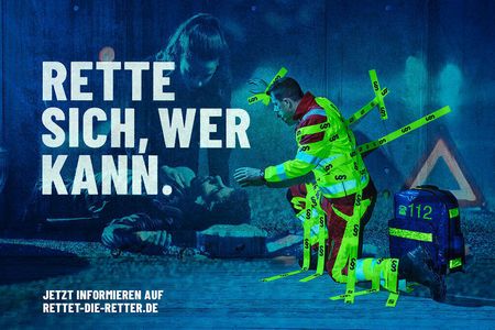Bei der neuen Kampagne für die Björn Steiger Stiftung setzt Loup auf eindringliche Emotionen. Thema: Missstände im Rettungswesen