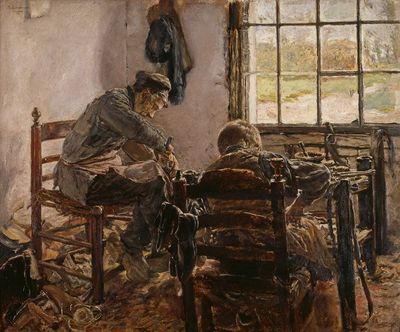 Max Liebermann, Schusterwerkstatt, 1881/82