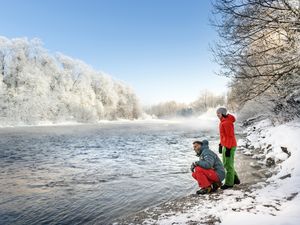 An der Isar gibt es auch im Winter viel zu entdecken