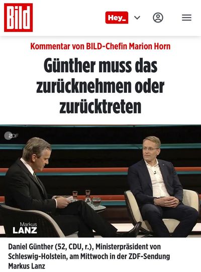 Daniel Günther sollte zurücktreten