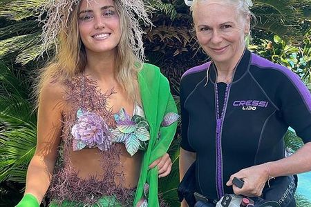 Gaby Fey mit Inès, einem ihrer französischen Models