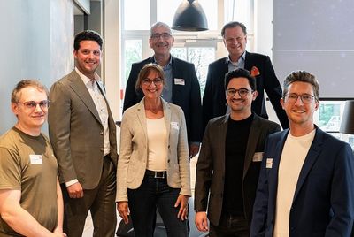 Kai Lichtenberg, Cedric Schütz, Martina Grünewald-Ernst, Lothar Grünewald, Marco van der Meer, Robin Reuschel und Oliver Breucker